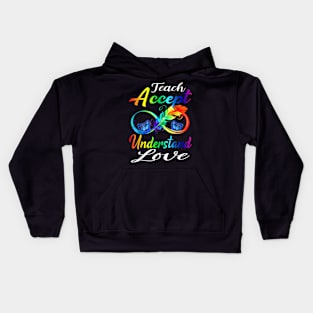 Teach Accept Understand Love Autism Awareness Kids Hoodie